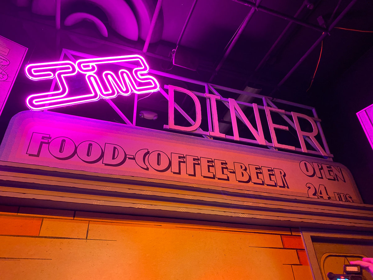 jim's diner neon sign